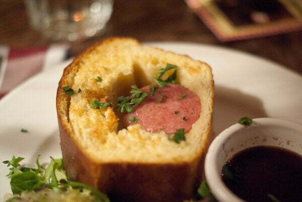 Saucisse en brioche