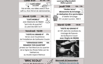 Le programme de Septembre