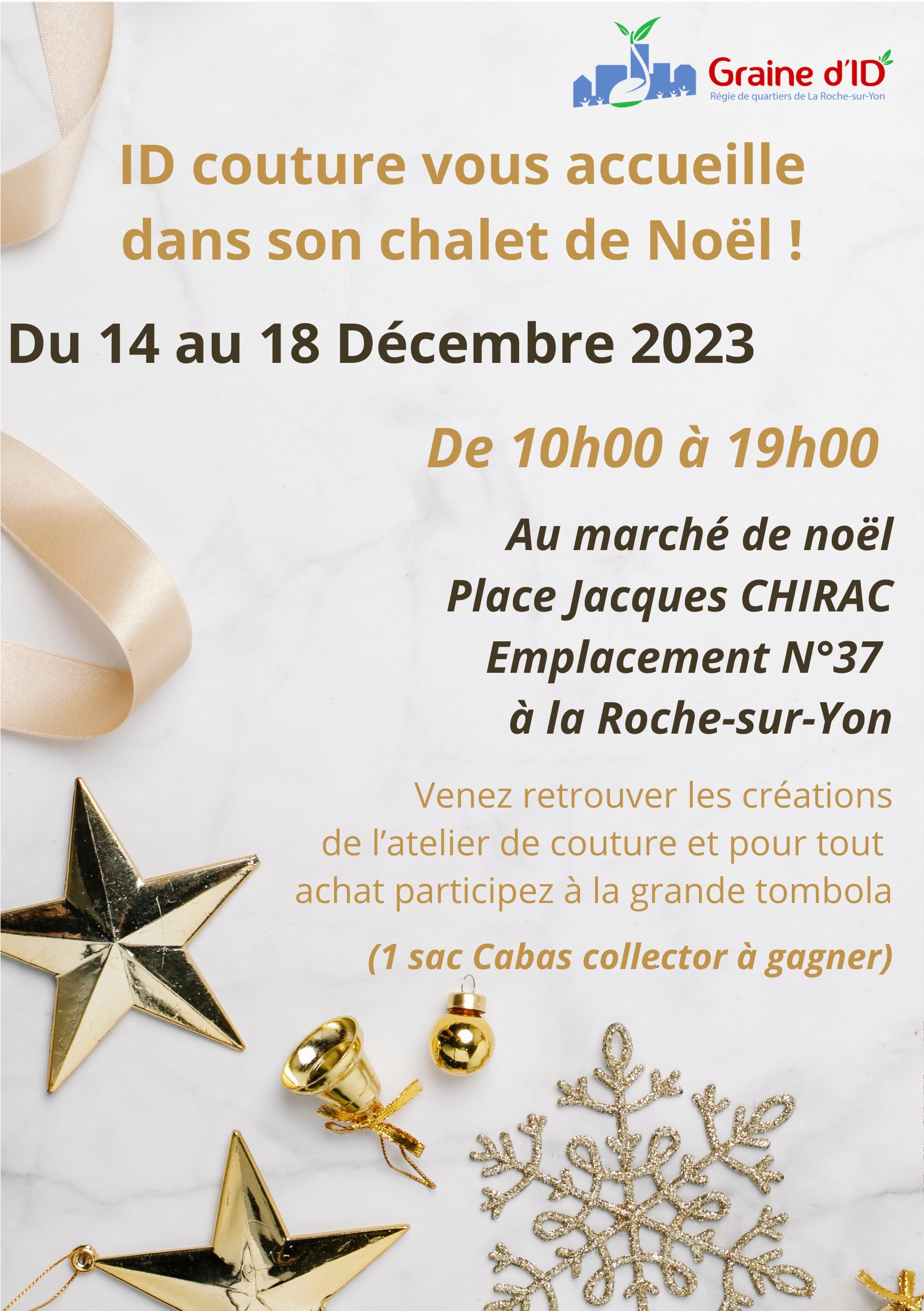 Flyer marché de Noël ID COUTURE