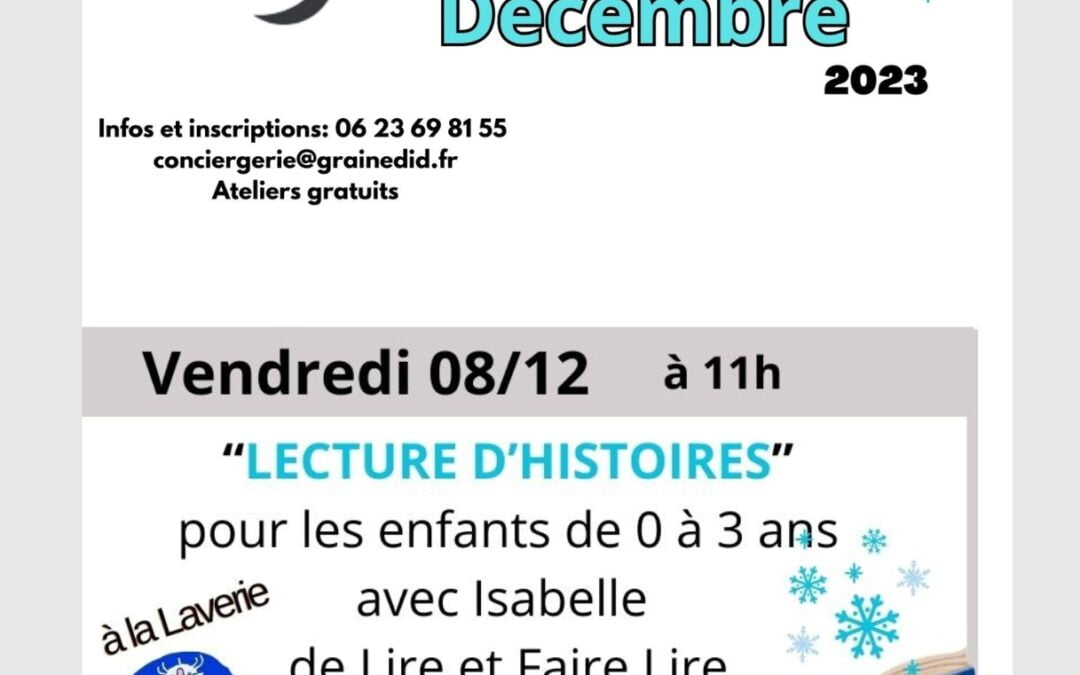 Atelier « LECTURE D’HISTOIRES » annulé