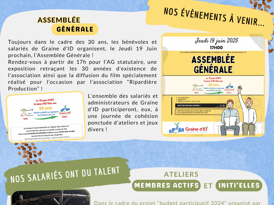 La Newsletter des mois de Mai et Juin 2025 !