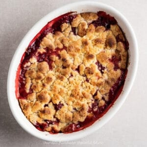 Crumble framboise/chocolat blanc - part individuelle