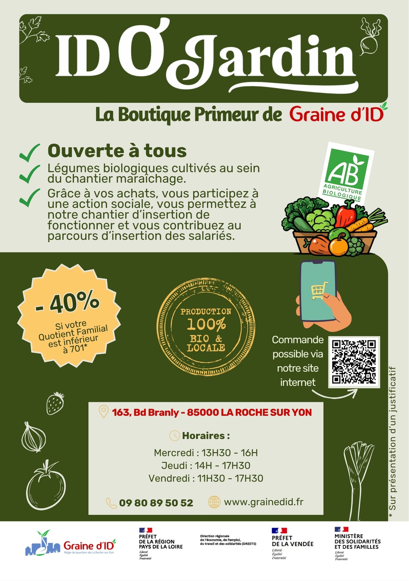 Format VISTA PRINT QR Code ok ! Affiche boutique primeur