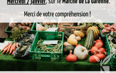 Pas de marché ce mercredi 7 janvier