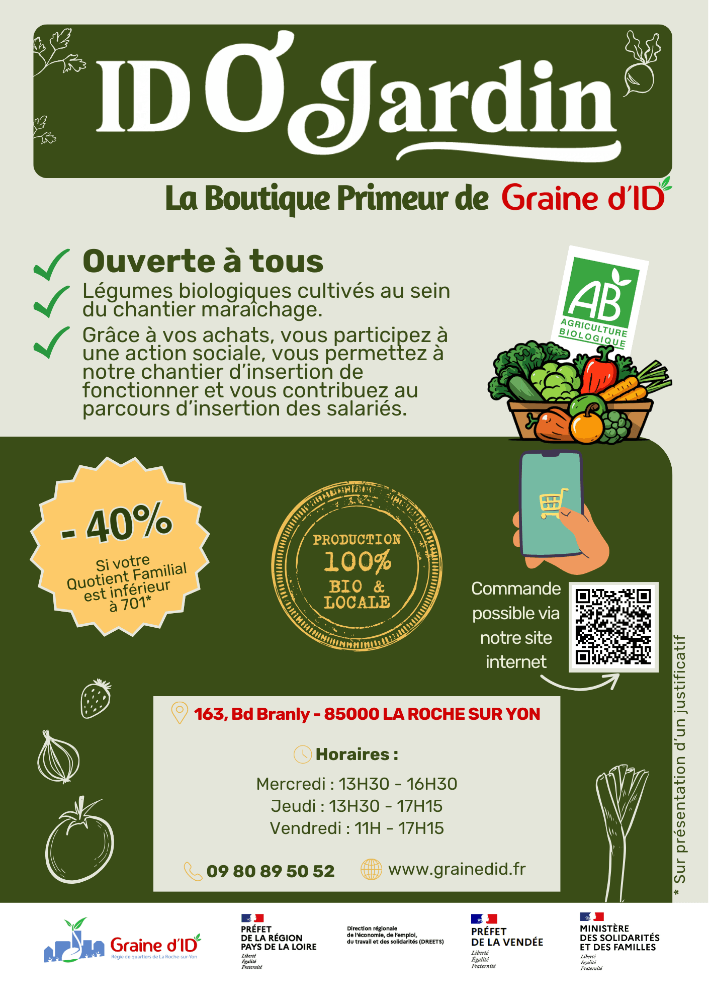 Affiche boutique primeur