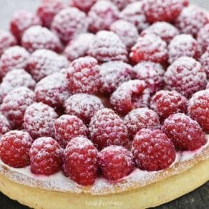 Tarte aux framboises (6/8 pers.)