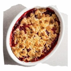 Crumble aux fruits rouges & chocolat - part individuelle