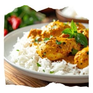 Poulet portugais & riz (1 personne)
