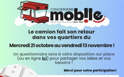 La Conciergerie Mobile revient pour 1 mois !